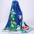 factory cartoon silk print christmas baby blanket